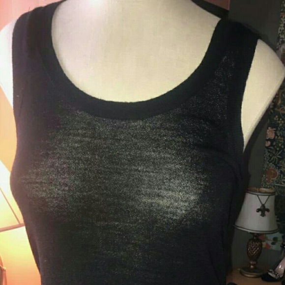 Black sleeveless long tunic - Picture 1 of 4